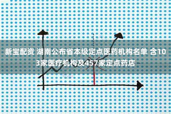 新宝配资 湖南公布省本级定点医药机构名单 含103家医疗机构及457家定点药店