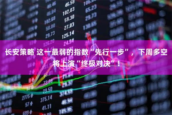 长安策略 这一最弱的指数“先行一步”，下周多空将上演“终极对决”！