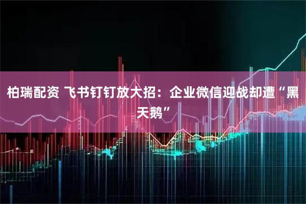 柏瑞配资 飞书钉钉放大招：企业微信迎战却遭“黑天鹅”